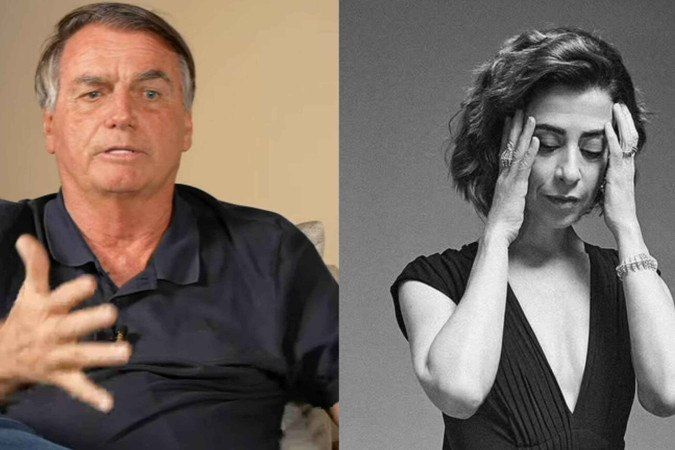 Ex-presidente Jair Bolsonaro e atriz Fernanda Torres, em montagem de fotos - (crédito: Reproduc?a?o / Le?o Dias TV - Reprodução/Instagram)