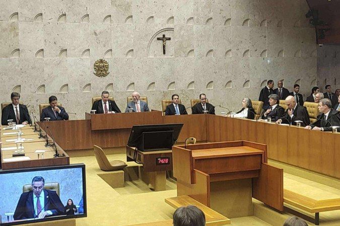 Barroso discursa durante abertura do ano judiciário - (crédito: Renato Souza/CB/DA.Press)