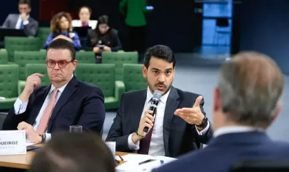 Advogado-geral da União, Jorge Messias, durante audiência de conciliação no STF sobre o INSS  • Fellipe Sampaio/STF
