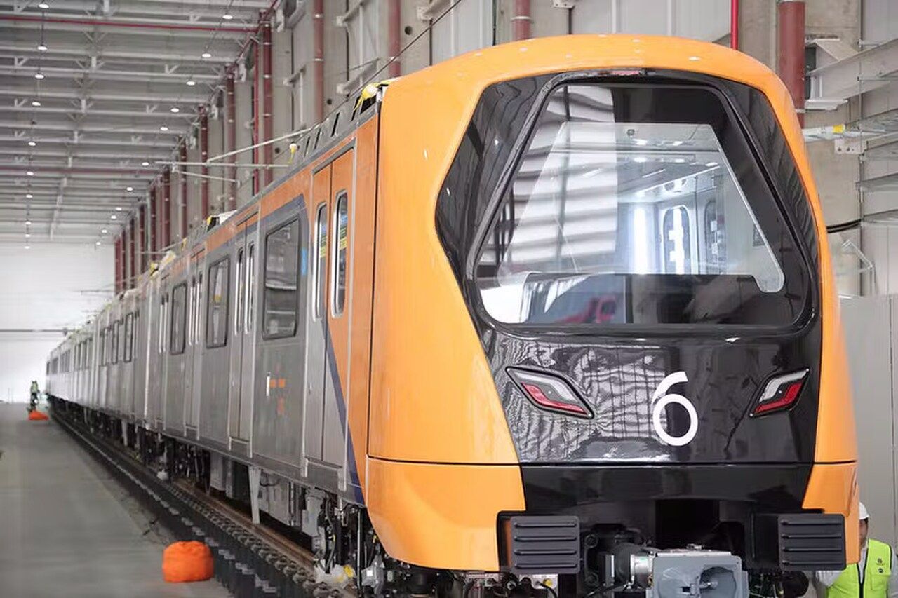 Chegada do primeiro trem da Linha 6-Laranja — Foto: Pablo Jacob/Governo do Estado de SP