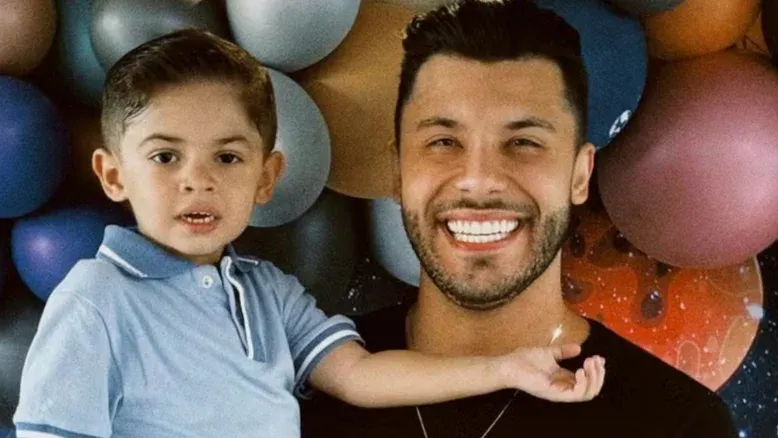 Murilo Huff e o filho, Leo.  Foto: Reprodução/Instagram.