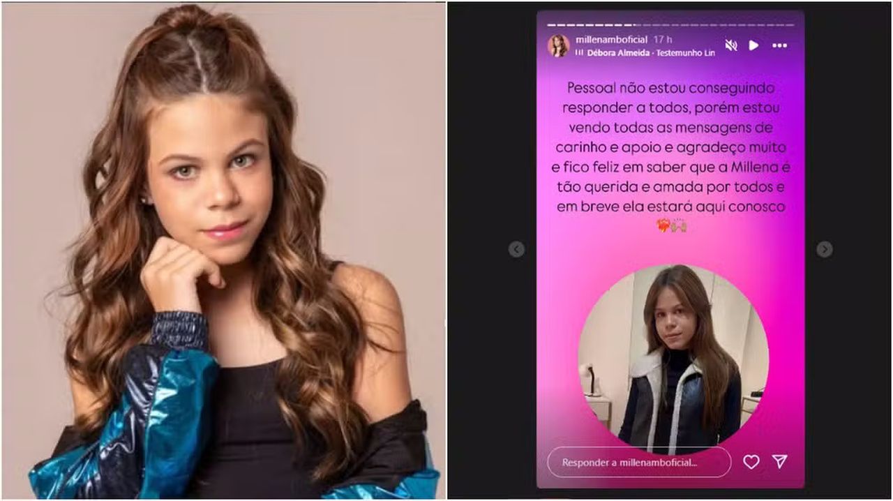 A atriz mirim Millena Brandão — Foto: Reprodução/Redes sociais