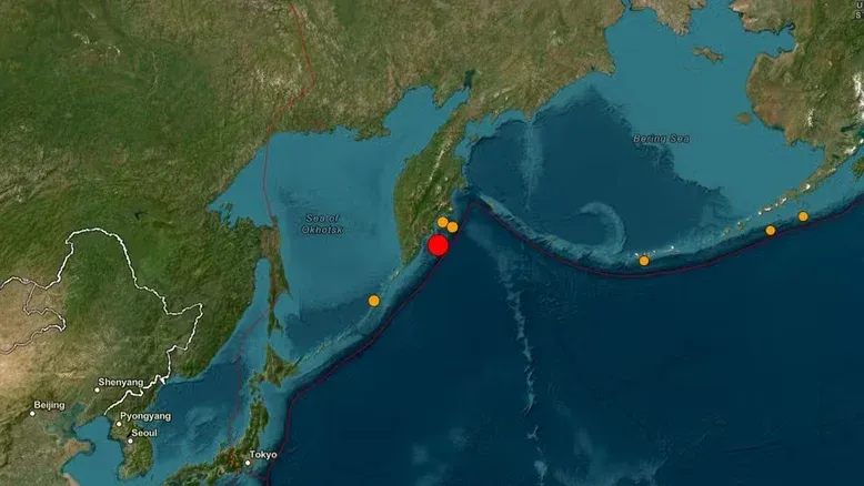 Tremor de magnitude 8,7 atinge a costa leste da Rússia  Foto: Reprodução/USGS