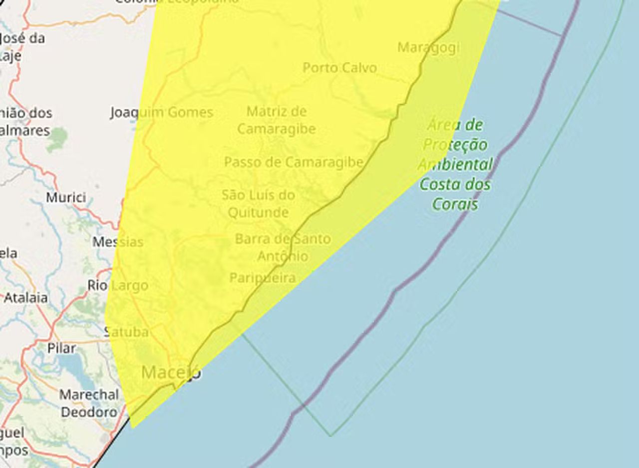 INMET destaca as cidades que serão afetadas pela chuvas até terça-feira — Foto: Divulgação