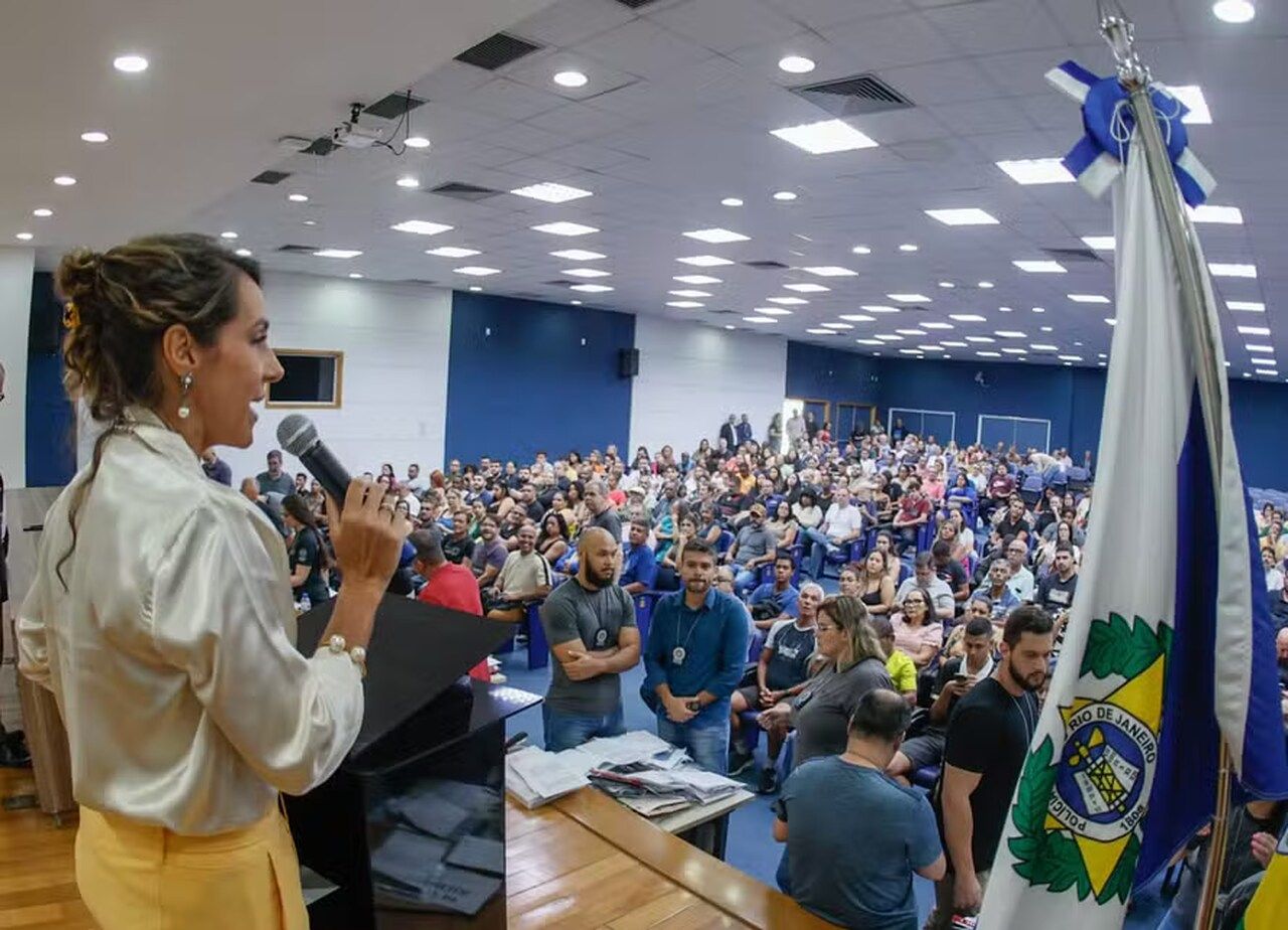 Auditório da Polícia Civil, na Cidade da Polícia — Foto: Divulgação / PCERJ