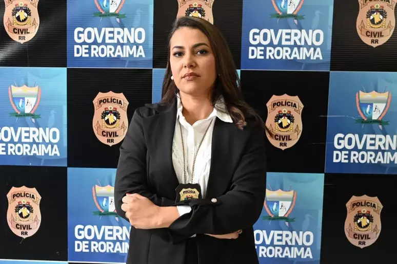 Gislayne prestou concurso e entrou para a polícia, atuando na delegacia de homicídios Foto: Divulgação/Polícia Civil RR 