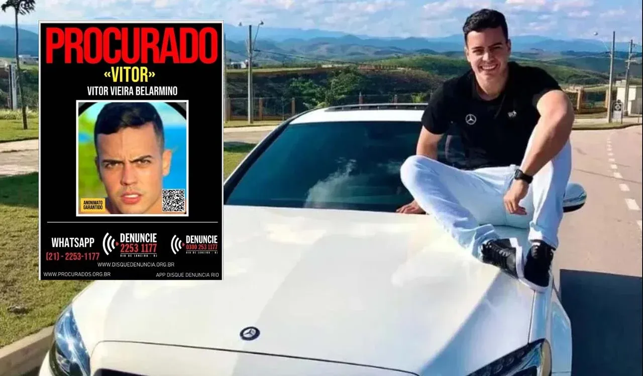 Vitor Vieira Belarmino se entregou na tarde desta segunda-feira, após ficar 10 meses foragido - (crédito: Reprodução)