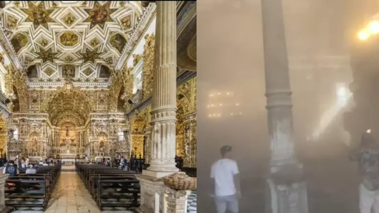 Igreja São Francisco de Assis, no Pelourinho, em Salvador, na Bahia. Foto: Reprodução/Redes sociais