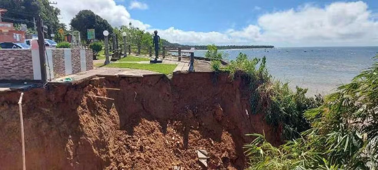 Alertas anteriores foram feitos, mas nenhuma obra foi feita. Japaratinga — Foto: MPF